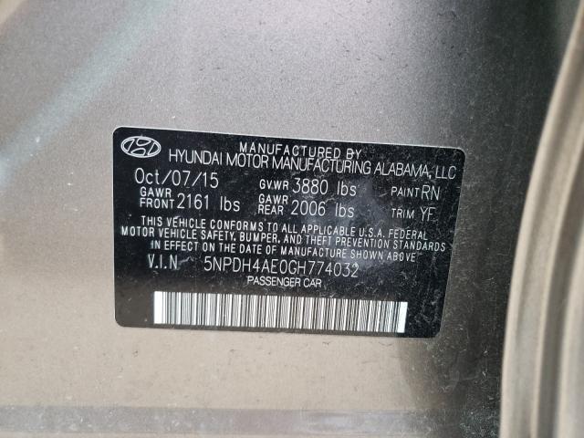 Photo 10 from auction – 2016 HYUNDAI ELANTRA SE with VIN 5NPDH4AE0GH774032