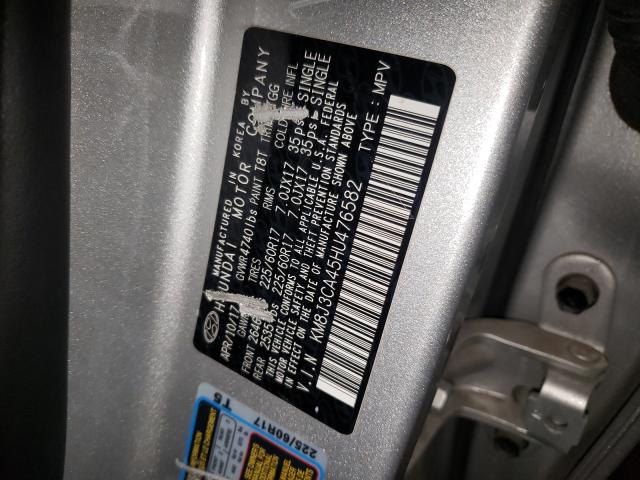 Photo 10 from auction – 2017 HYUNDAI TUCSON LIM with VIN KM8J3CA45HU476582