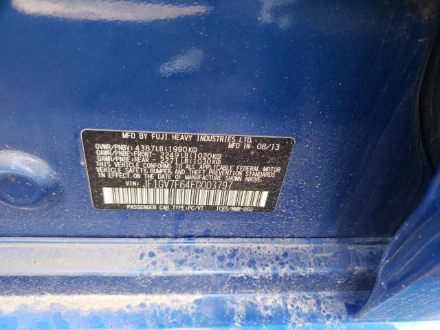 Photo 10 from auction – 2014 SUBARU IMPREZA WR with VIN JF1GV7F64EG003797