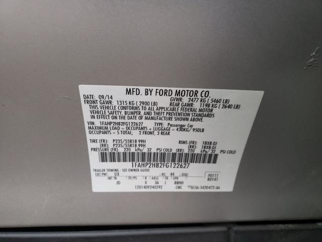 Photo 10 from auction – 2015 FORD TAURUS SEL with VIN 1FAHP2H82FG122627