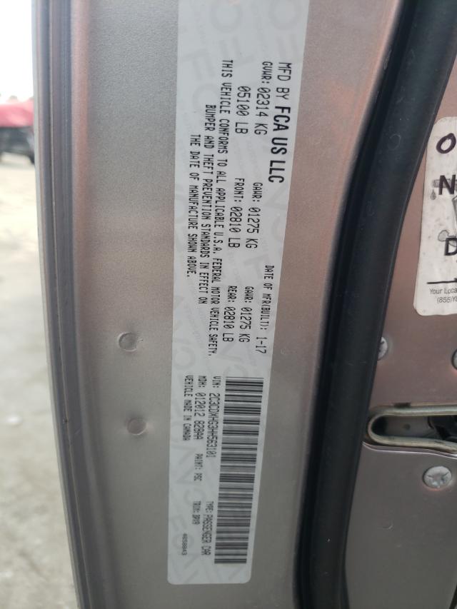 Photo 10 from auction – 2017 DODGE CHARGER SX with VIN 2C3CDXHG3HH563101