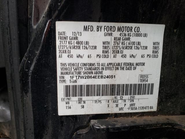 Photo 10 from auction – 2014 FORD F250 SUPER with VIN 1FT7W2B64EEB24051