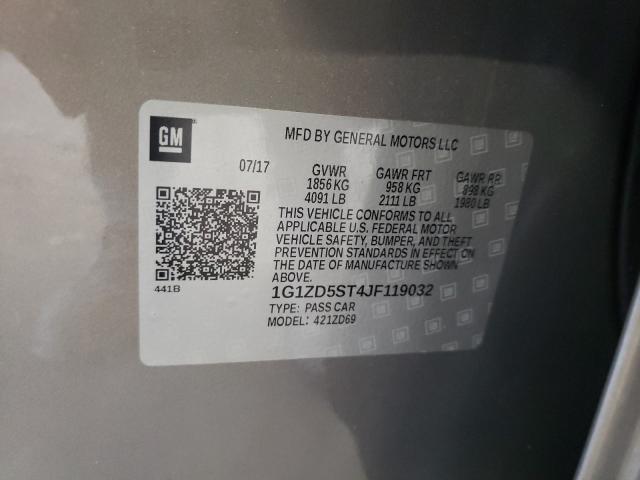 Photo 10 from auction – 2018 CHEVROLET MALIBU  LT with VIN 1G1ZD5ST4JF119032