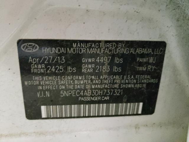 Photo 10 from auction – 2013 HYUNDAI SONATA SE with VIN 5NPEC4AB3DH737321