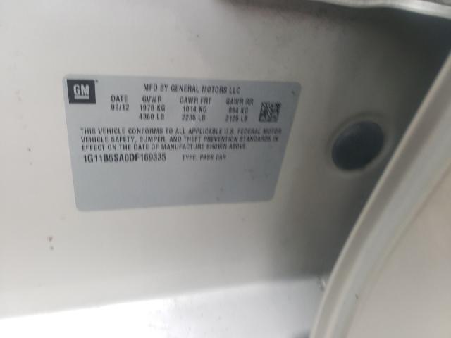 Photo 10 from auction – 2013 CHEVROLET MALIBU LS with VIN 1G11B5SA0DF169335