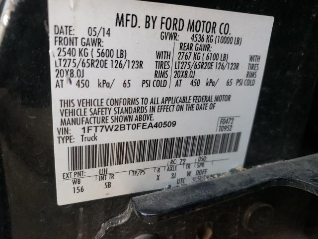 Photo 10 from auction – 2015 FORD F250 SUPER with VIN 1FT7W2BT0FEA40509