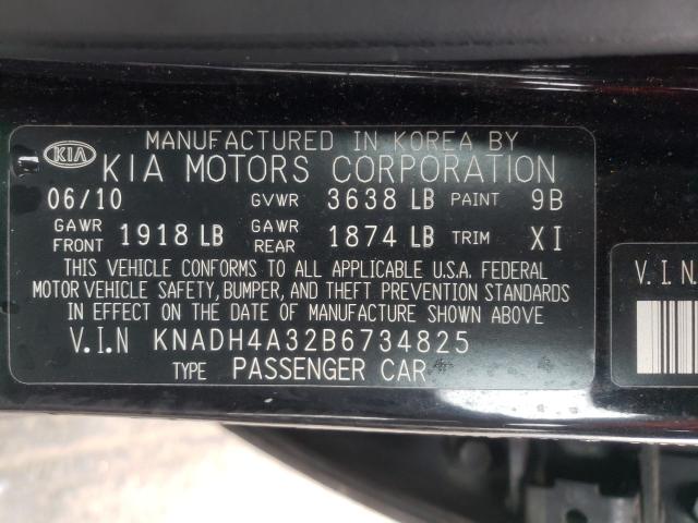 Photo 10 from auction – 2011 KIA RIO BASE with VIN KNADH4A32B6734825