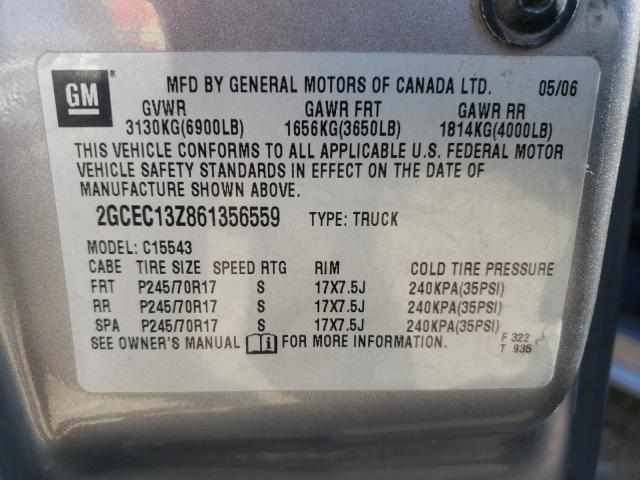 Photo 10 from auction – 2006 CHEVROLET SILVERADO with VIN 2GCEC13Z861356559