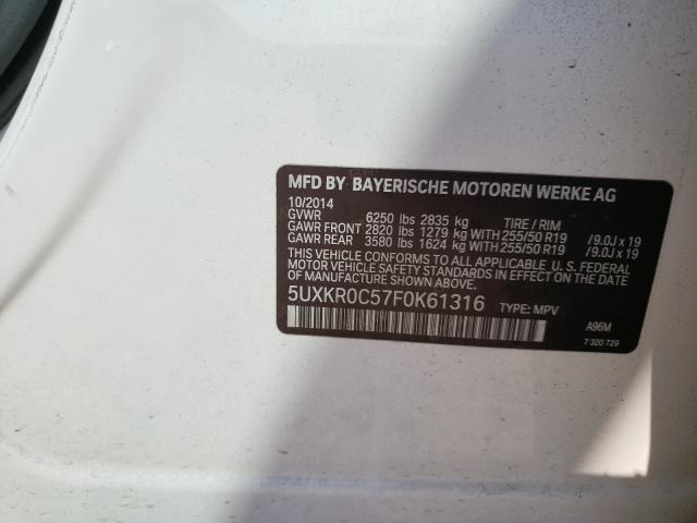 Photo 10 from auction – 2015 BMW X5 XDRIVE3 with VIN 5UXKR0C57F0K61316