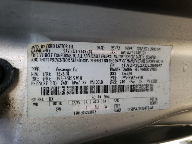 Photo 10 from auction – 2013 FORD FOCUS S with VIN 1FADP3E2XDL360847