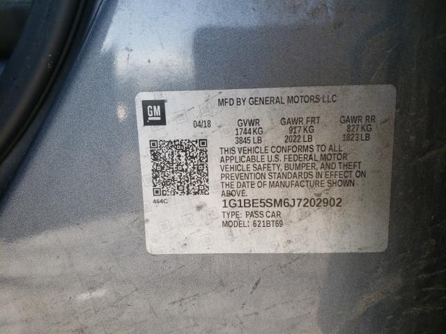 Photo 10 from auction – 2018 CHEVROLET CRUZE LT with VIN 1G1BE5SM6J7202902