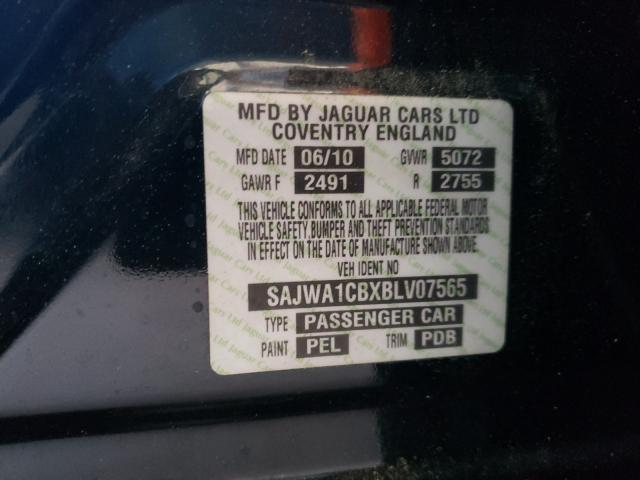 JAGUAR XJ 2011 with VIN SAJWA1CBXBLV07565 - Photo from auction