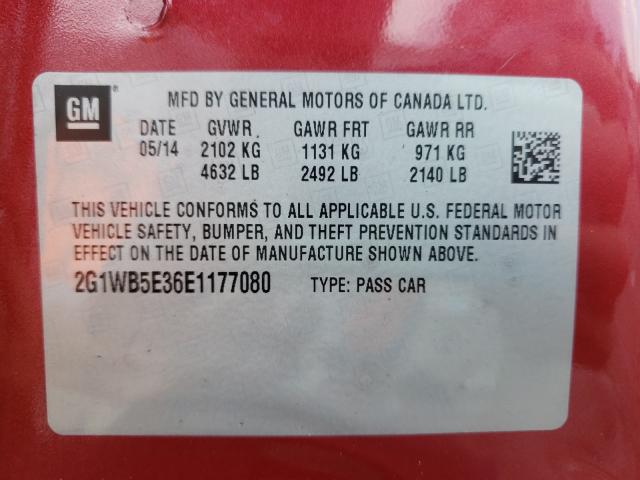Photo 10 from auction – 2014 CHEVROLET IMPALA LIM with VIN 2G1WB5E36E1177080
