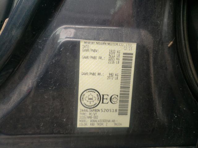 Photo 10 from auction – 2013 NISSAN ALTIMA 2.5 with VIN 1N4AL3AP8DN520518