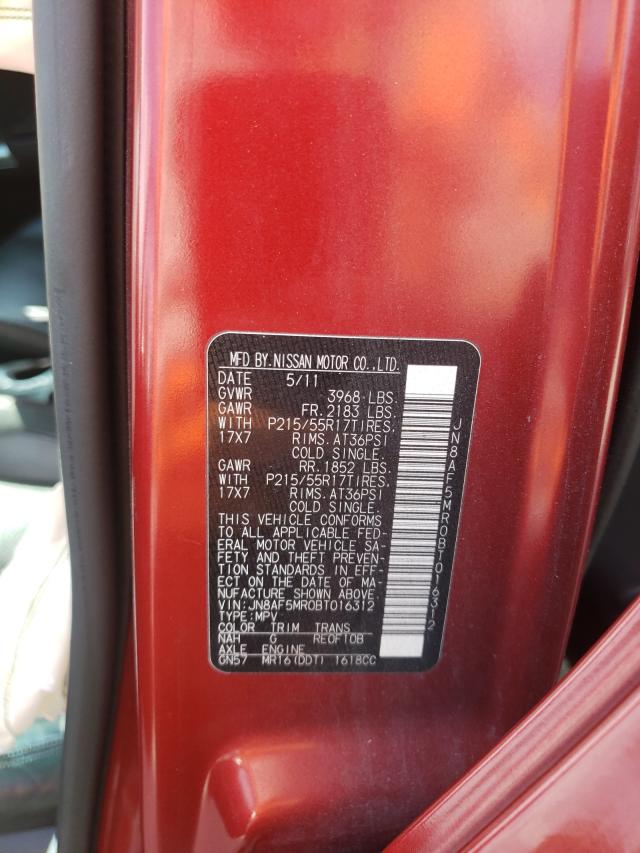 Photo 10 from auction – 2011 NISSAN JUKE S with VIN JN8AF5MR0BT016312