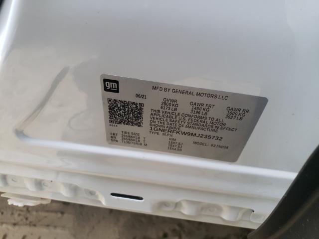 Photo 10 from auction – 2021 CHEVROLET TRAVERSE L with VIN 1GNERFKW9MJ235732