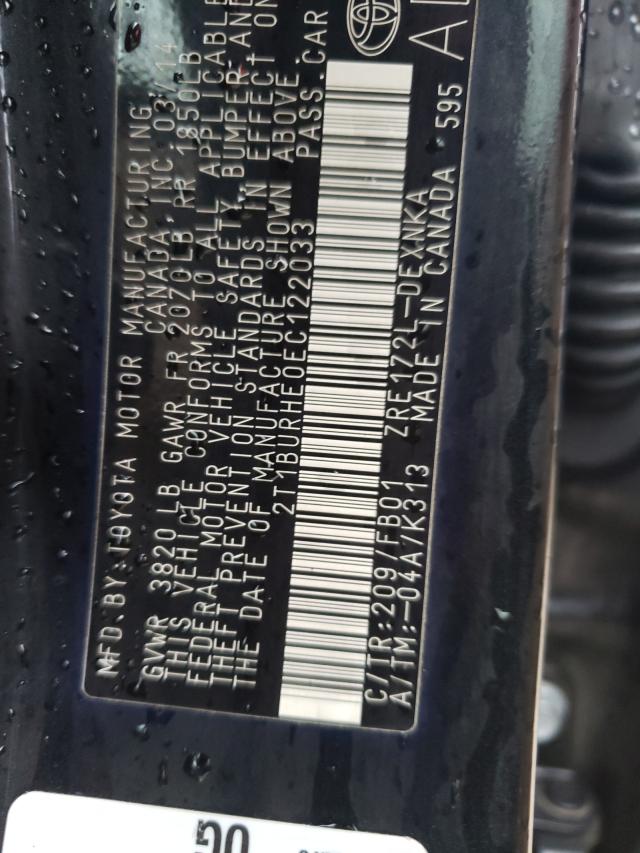 Photo 10 from auction – 2014 TOYOTA COROLLA L with VIN 2T1BURHE0EC122033