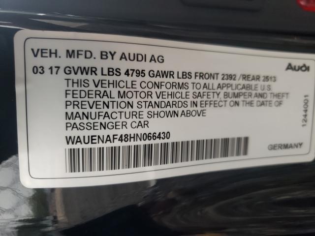 Photo 10 from auction – 2017 AUDI A4 PREMIUM with VIN WAUENAF48HN066430