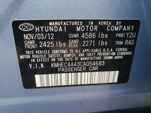 Photo 10 from auction – 2012 HYUNDAI SONATA HYB with VIN KMHEC4A43CA054683
