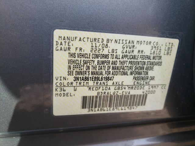 Photo 10 from auction – 2009 NISSAN SENTRA 2.0 with VIN 3N1AB61E89L619847