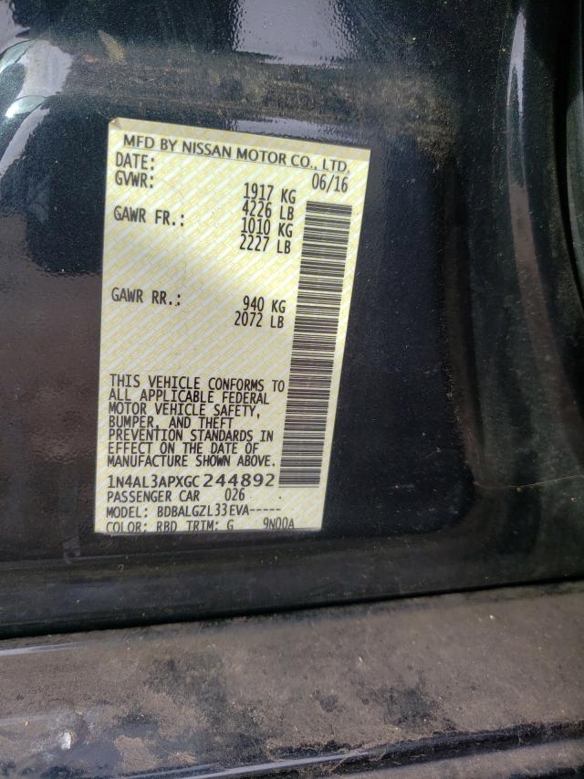 Photo 10 from auction – 2016 NISSAN ALTIMA 2.5 with VIN 1N4AL3APXGC244892