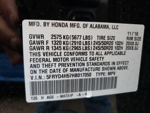 Photo 10 from auction – 2017 ACURA MDX TECHNO with VIN 5FRYD4H57HB017050
