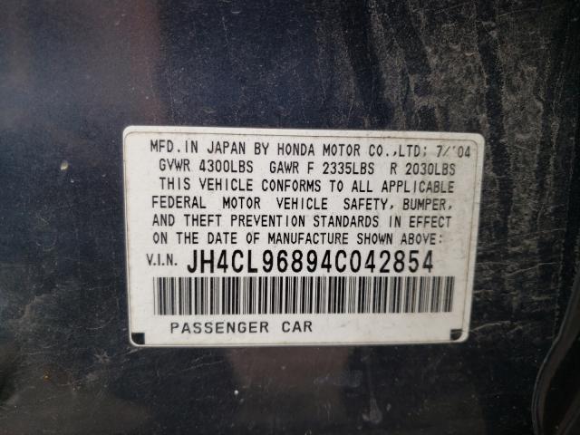 Photo 10 from auction – 2004 ACURA TSX with VIN JH4CL96894C042854