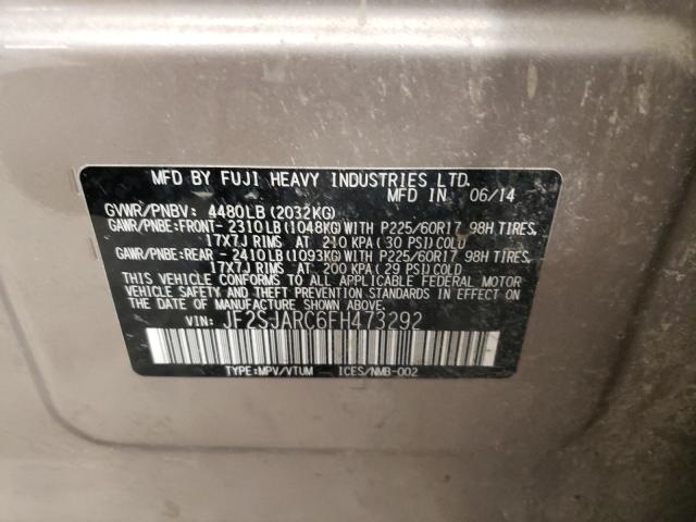 Photo 10 from auction – 2015 SUBARU FORESTER 2 with VIN JF2SJARC6FH473292