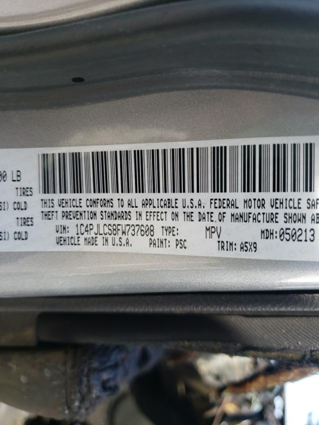 Photo 10 from auction – 2015 JEEP CHEROKEE L with VIN 1C4PJLCS8FW737608
