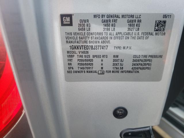Photo 10 from auction – 2011 GMC ACADIA DEN with VIN 1GKKVTED7BJ377417