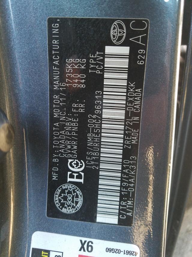 Photo 9 from auction – 2017 TOYOTA COROLLA L with VIN 2T1BURHE5HC796313