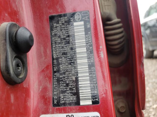 Photo 10 from auction – 2017 TOYOTA COROLLA L with VIN 2T1BURHEXHC751612