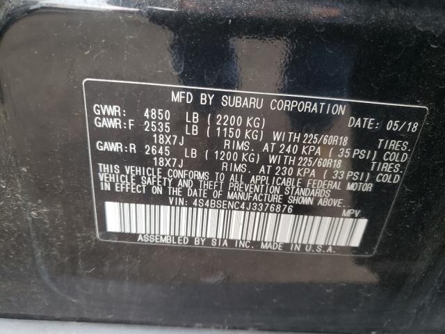 Photo 10 from auction – 2018 SUBARU OUTBACK 3. with VIN 4S4BSENC4J3376876