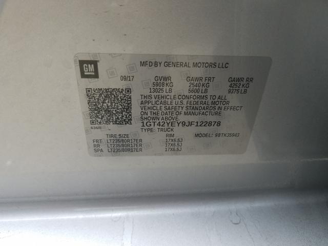 Photo 10 from auction – 2018 GMC SIERRA K35 with VIN 1GT42YEY9JF122878
