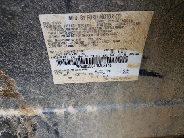 Photo 10 from auction – 2015 FORD FLEX SE with VIN 2FMGK5B84FBA03141