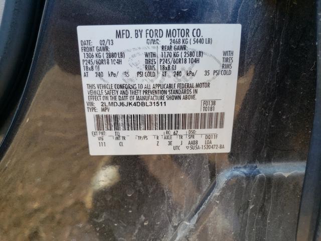 Photo 10 from auction – 2013 LINCOLN MKX with VIN 2LMDJ6JK4DBL31511