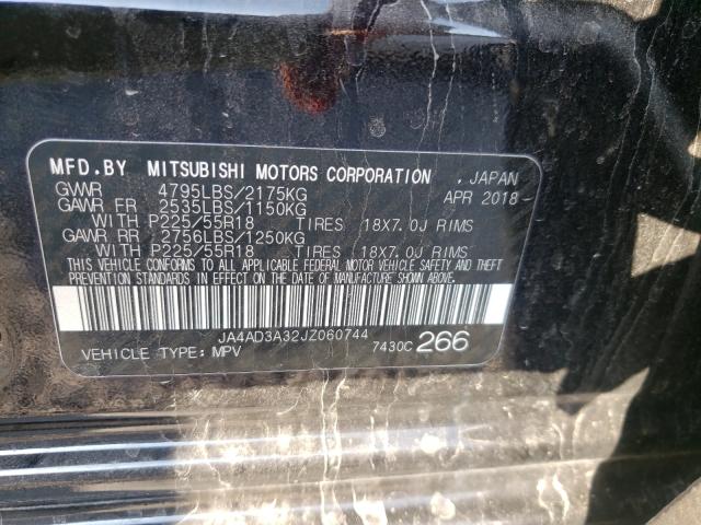 Photo 10 from auction – 2018 MITSUBISHI OUTLANDER with VIN JA4AD3A32JZ060744