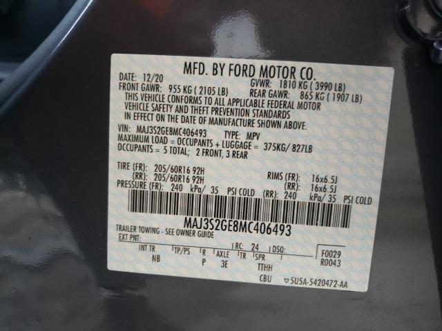 Photo 10 from auction – 2021 FORD ECOSPORT S with VIN MAJ3S2GE8MC406493