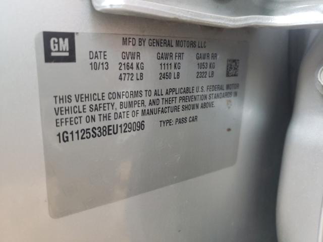 Photo 10 from auction – 2014 CHEVROLET IMPALA LT with VIN 1G1125S38EU129096
