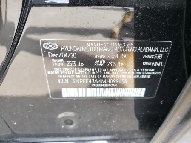 Photo 10 from auction – 2021 HYUNDAI SONATA SEL with VIN 5NPEF4JA4MH099658
