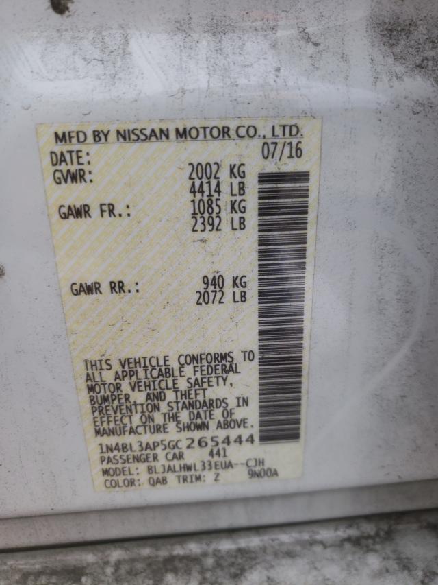 Photo 10 from auction – 2016 NISSAN ALTIMA 3.5 with VIN 1N4BL3AP5GC265444