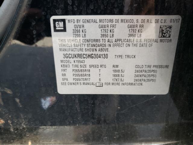 Photo 10 from auction – 2017 CHEVROLET SILVERADO with VIN 3GCUKREC5HG304130