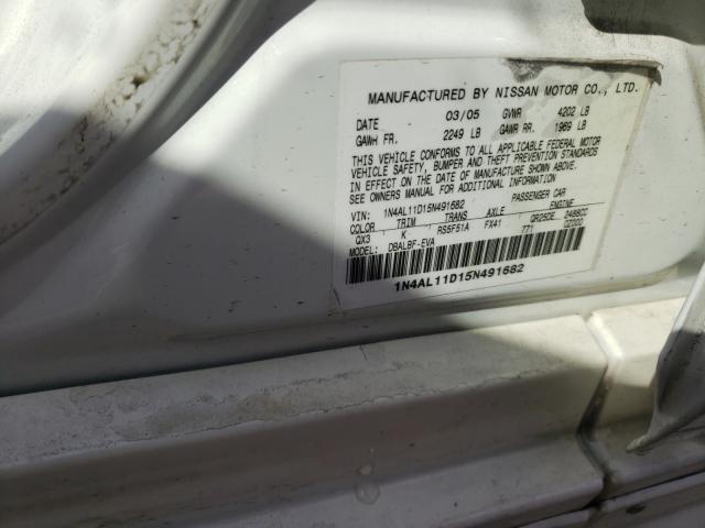 Photo 10 from auction – 2005 NISSAN ALTIMA with VIN 1N4AL11D15N491682
