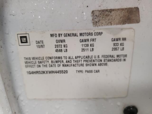 Photo 10 from auction – 1998 BUICK LESABRE LI with VIN 1G4HR52KXWH445520