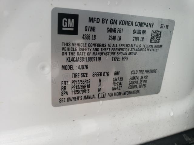Photo 10 from auction – 2020 BUICK ENCORE PRE with VIN KL4CJASB1LB007119