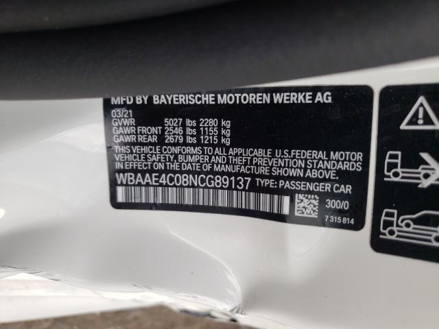 Photo 10 from auction – 2022 BMW 840XI with VIN WBAAE4C08NCG89137