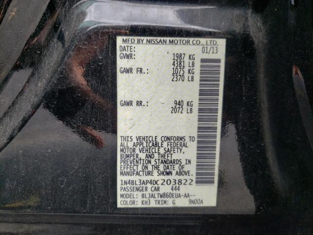 Photo 10 from auction – 2013 NISSAN ALTIMA 3.5 with VIN 1N4BL3AP4DC203822