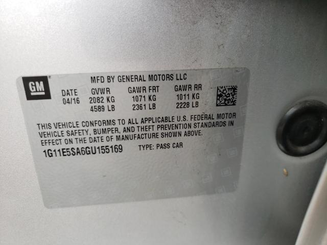 Photo 10 from auction – 2016 CHEVROLET MALIBU LIM with VIN 1G11E5SA6GU155169