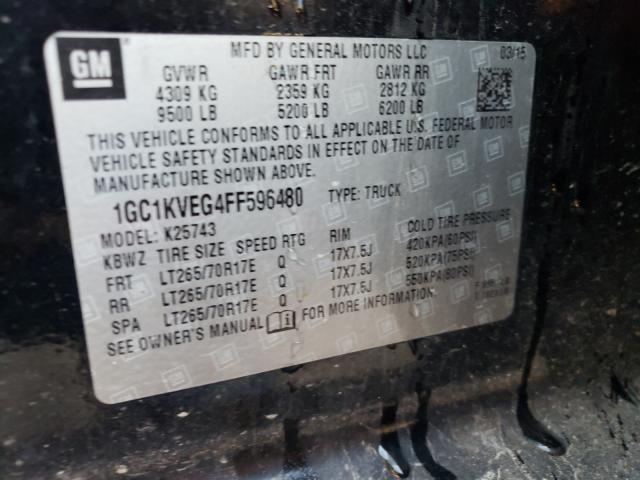 Photo 10 from auction – 2015 CHEVROLET SILVERADO with VIN 1GC1KVEG4FF596480