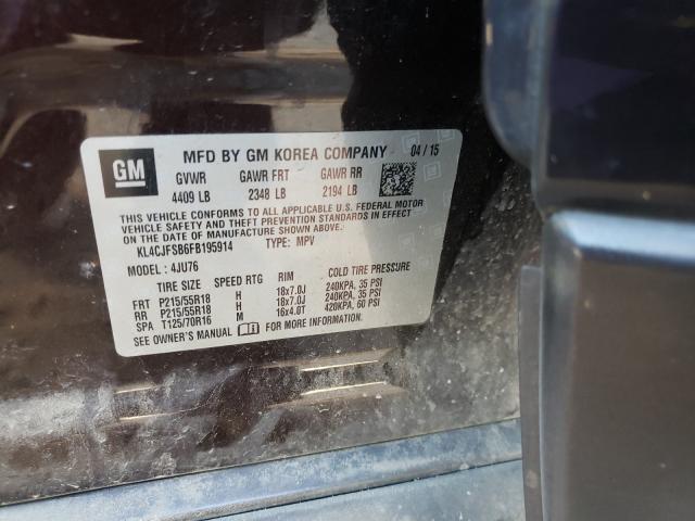 Photo 10 from auction – 2015 BUICK ENCORE CON with VIN KL4CJFSB6FB195914